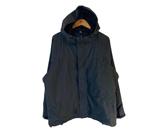 Uniqlo Black Nylon Hooded Windbreaker | Vintage 90s Y2K Zip-Up Jacket | Gorpcore Lightweight Rain Parka