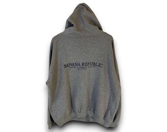 Vintage BANANA REPUBLIC Hoodie | 90s Minimalist Pullover