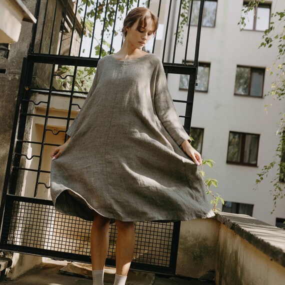 chinese dress ladies Firuz Linen Dress main image 0