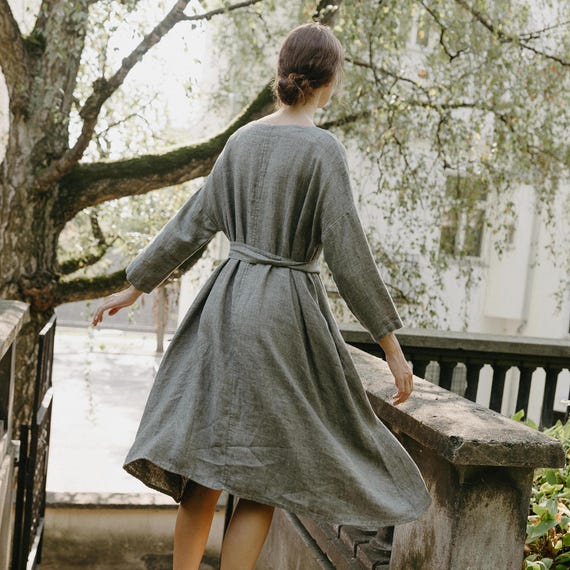 blue dress for baby girl Journee Linen Dress – Montaigne Paris main image 0