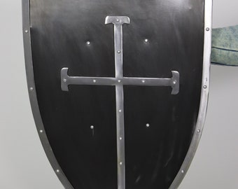 Medieval Knight Crusader Cross Templar Shield ~  Larp Reenactment Cosplay and Roleplay Shield ~ Best Gift