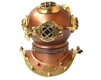 Scuba Divers Diving Nautical Helmet | Maritime Ship's Decorative Helmet | 6", Antique
