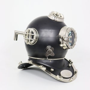 Scuba diving helmet | Deep diving helmet | Diving helmet mark V | Black antique finish marine diving helmet