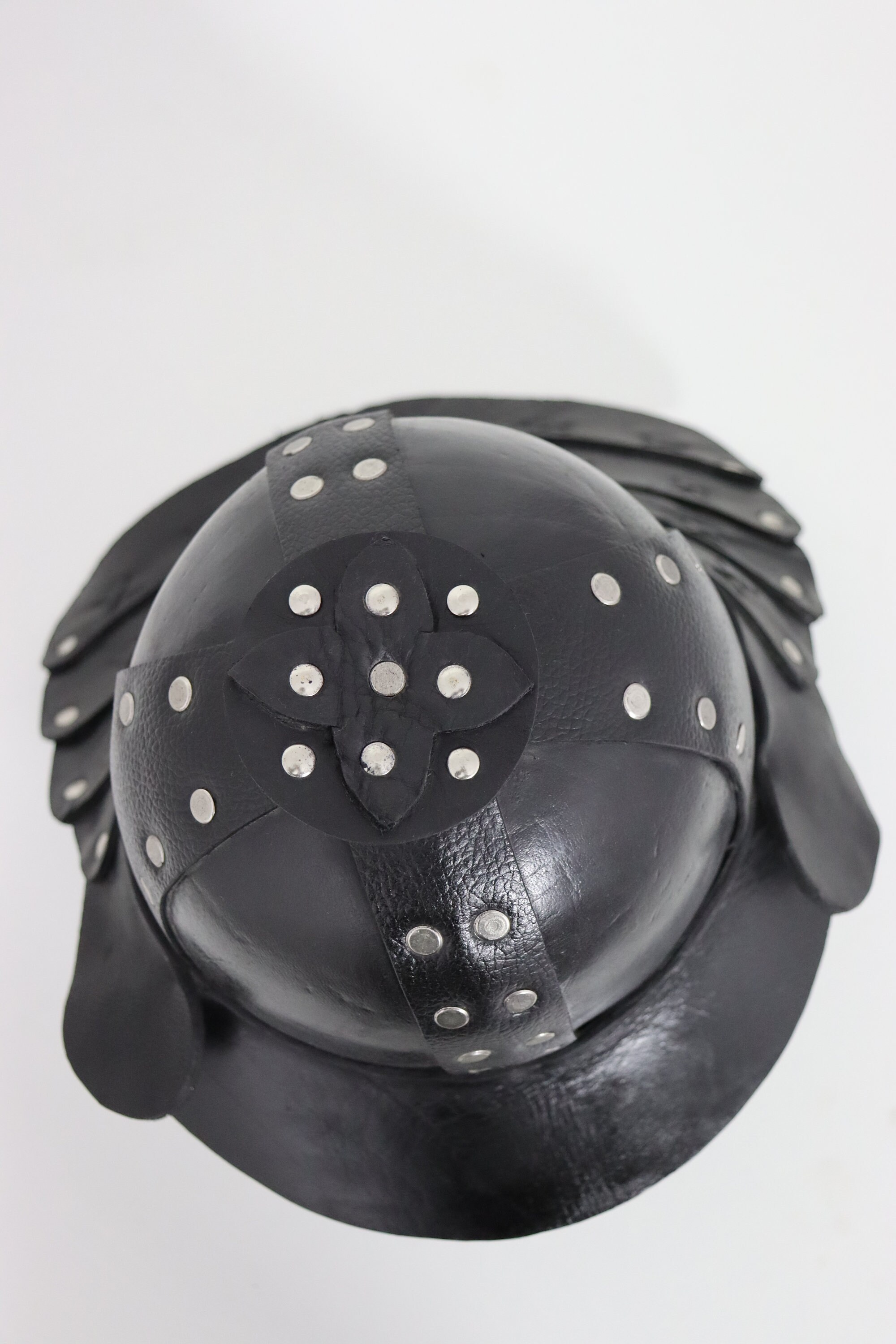 Nautica Decor Leather Japanese Samurai Helmet Knight Reenctment Helmet Silver, Regular Size