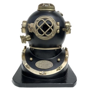 Black Diving Helmet | U.S Navy Mark V Scuba Divers Helmet |Diving helmet | Nautical Deep Sea Helmet | Best gift