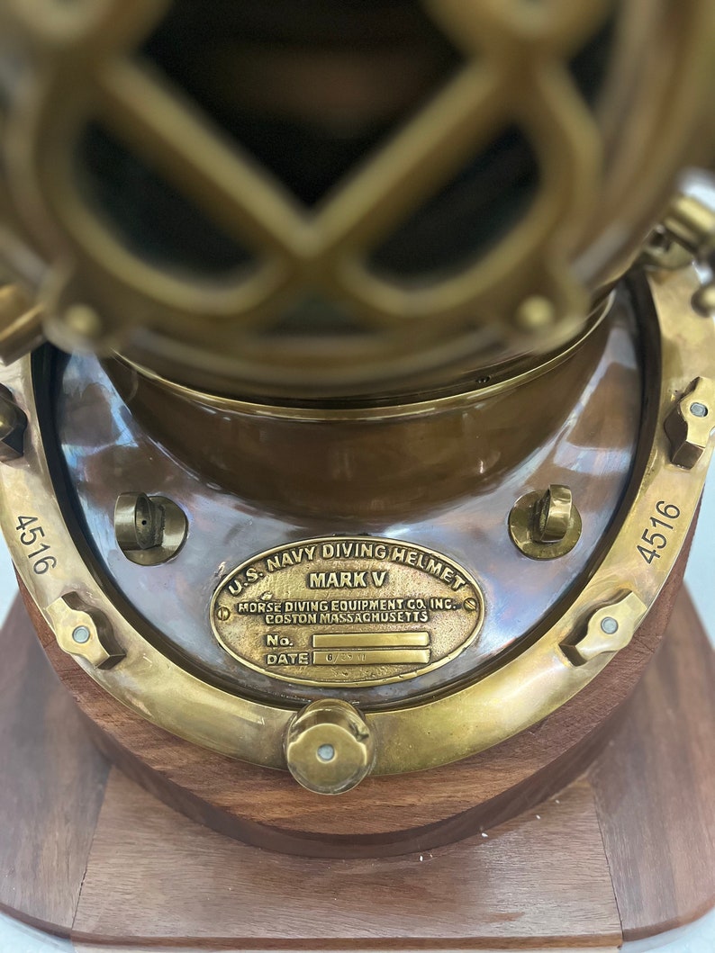 Marine Scuba Divers Deep Sea US Navy Mark V Brown Diving Helmet Replica