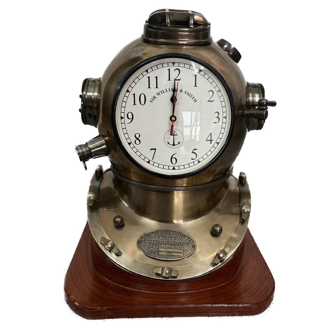 Scuba Diving Divers Helmet Replica Desk Clock Etsy