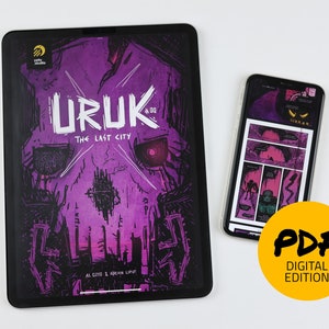 URUK #00 The Last City, digital pdf comic book, sci-fi fantasy comic book, epic adventure, indie comic, gift for geeks, collector item