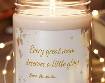 Personalized Mother's Day Candle, Gift For Mom, Custom Mom Loving Candle, Birthday Anniversary Candle Gift From Daughter, Gift From Son