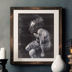 Surreal Witch Art Print: Disturbing Beauty, Spooky Home Decor