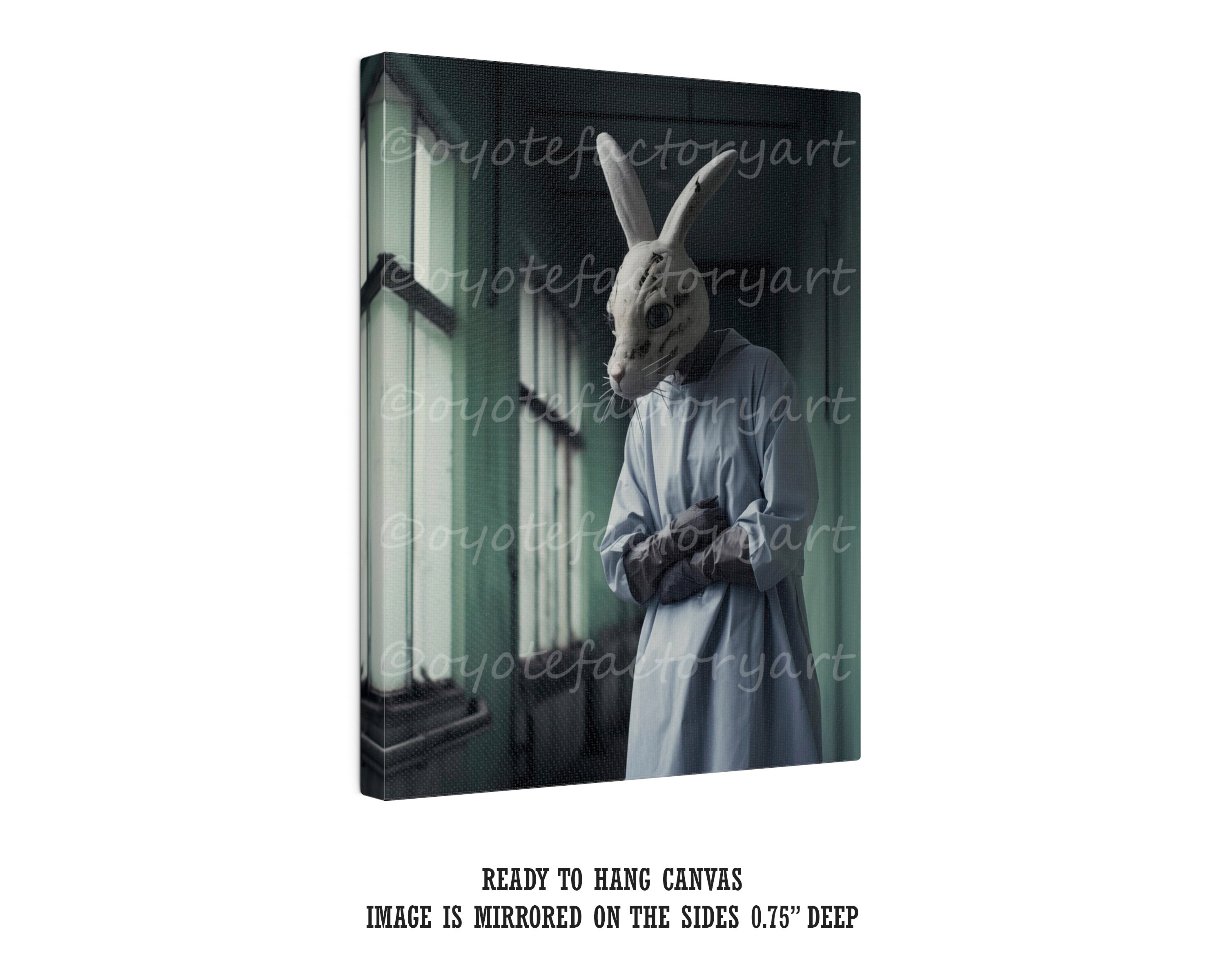 Creepy Bunny in Hospital Weird Spooky Rabbit Mask Animal Head - Etsy