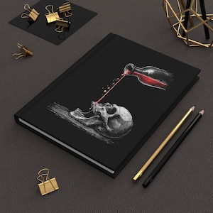 Vial of Blood & Skull Gothic Notebook – Macabre Horror Journal | Dark Aesthetic Matte Hardcover Diary | Creepy Stationery