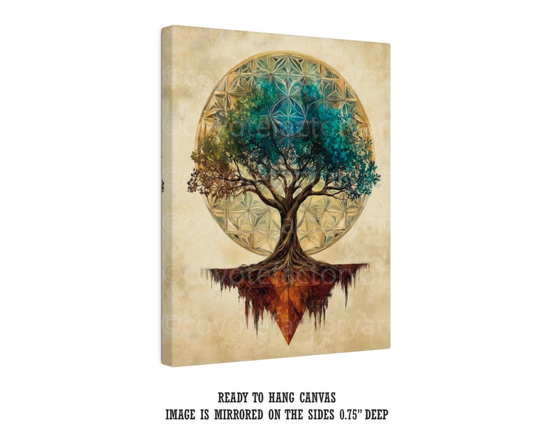 Tree of Life Illustration | Sacred Geometry Art Print | Spiritual Home ...