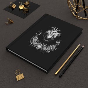Gothic Skull & Heart Journal – Macabre Roses Hardcover Notebook