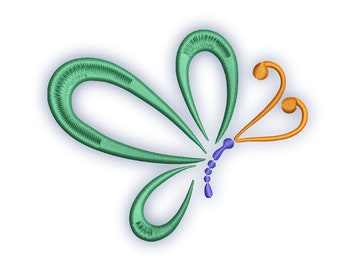 Butterfly Satin set of 5 sizes/ Embroidery Digital File / Machine Embroidery Digitizing / Embroidery Design