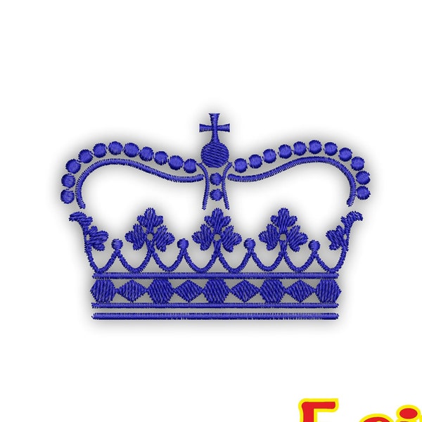 Crown set of 5 sizes/ Embroidery Digital File / Machine Embroidery Digitizing / Embroidery Design