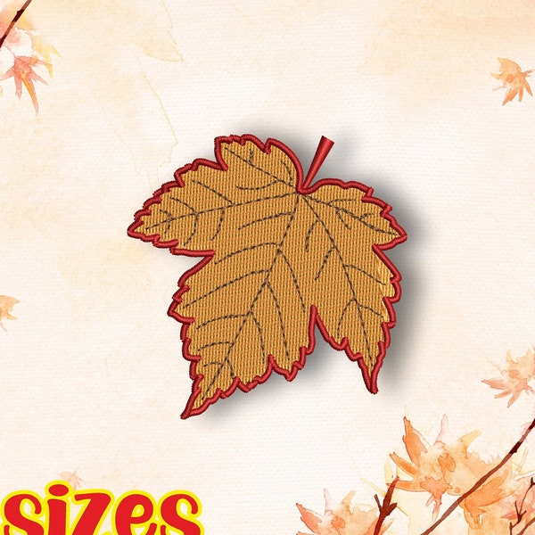 Autumn Leaf set of 7 sizes / Embroidery Digital File / Machine Embroidery Digitizing / Embroidery Design