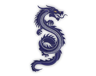 Chinese Dragon set of 5 sizes/ Embroidery Digital File / Machine Embroidery Digitizing / Embroidery Design