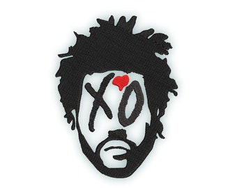 The Weeknd Face Logo XO of 5 sizes/ Embroidery Digital File / Machine Embroidery Digitizing / Embroidery Design