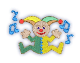 Pierrot set of 5 sizes/ Embroidery Digital File / Machine Embroidery Digitizing / Embroidery Design