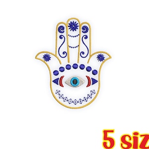 Hamsa Hand met Eye set van 5 maten / Evil Eye / Nazar Eye / Borduurwerk Digitaal Bestand / Machine Borduurwerk Digitaliseren / Borduurontwerp