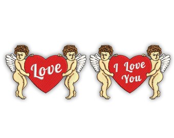 Love Angels set of 3 sizes Each! / Love Cherubs / Embroidery Digital File / Machine Embroidery Digitizing / Embroidery Design
