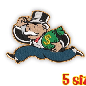 Mr Money Guy set di 5 taglie / File digitale ricamo / Macchina ricamo digitalizzazione / Ricamo Design