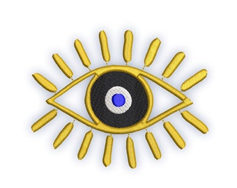 Lucky Nazar Eye set of 6 sizes / Evil Eye / Embroidery Digital File / Machine Embroidery Digitizing / Embroidery Design