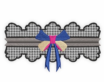 Garter set of 5 sizes / Embroidery Digital File / Machine Embroidery Digitizing / Embroidery Design