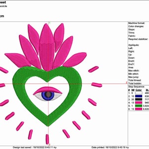 Eye in Heart set of 7 Sizes / Embroidery Digital File / Machine Embroidery Digitizing / Embroidery Design image 7