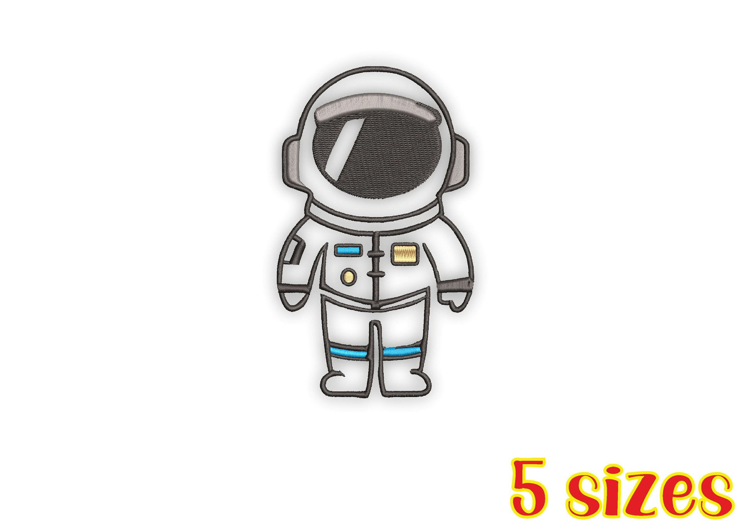 Astronaut Outline Set of 5 Sizes/ Embroidery Digital File / - Etsy
