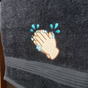 Hands for Towel Embroidery Digital File / Machine Embroidery Digitizing / Embroidery Design image 3