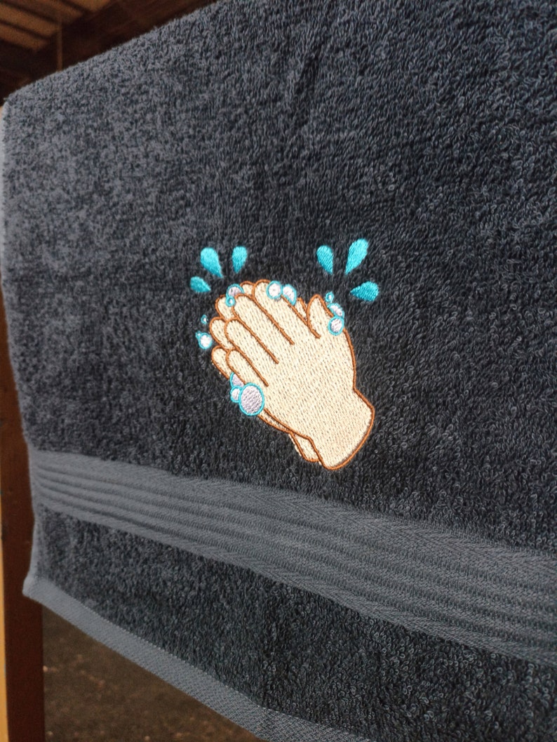 Hands for Towel Embroidery Digital File / Machine Embroidery Digitizing / Embroidery Design image 3