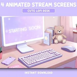 Cozy Twitch Overlays, Animated Lofi Twitch Screens, Cute Stream Screens, Twitch Overlay Lofi, Animated Scene, Coffee, Cozy