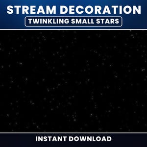 Decoración de transmisión animada con estrellas centelleantes / Superposición de Twitch con destellos blancos brillantes / Partículas de galaxia brillante / Decoración de Twitch