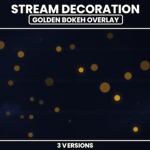 Animated Stream Decoration Bokeh Overlay, Bokeh Falling Dust, Floating Calming Particles, Gold, Light, Glowing, Vtuber Asset, Twitch Add on