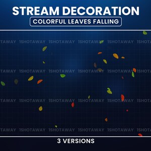 Animated Leaves Stream Decoration, Colorful Leaves Falling Twitch Overlay, Autumn Leaves Falling, Falling Leaves