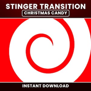 Twitch Stinger Transition, Christmas Transition, Animated Stream Transition, Xmas Candy Stream Transition, Cute Stream Stinger, Christmas