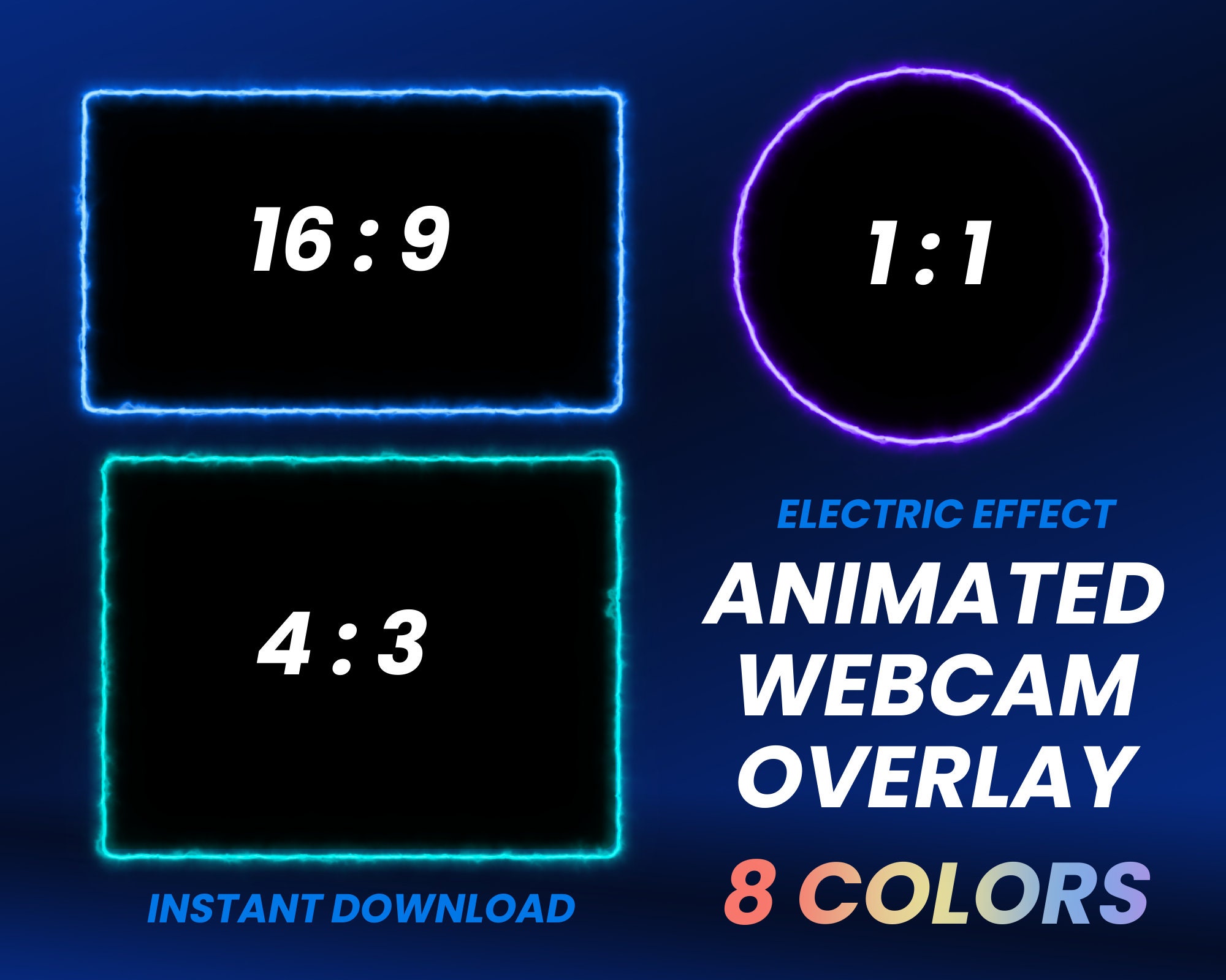 Twitch Animated Camera Overlay Fire Effect cam Overlays Etsy