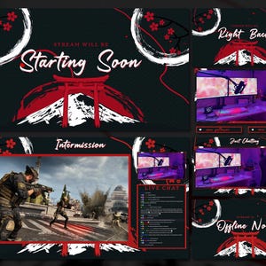 Japan Animated Twitch Overlay, Tori Gate Stream Overlay, Stream Overlay Japan Theme, Twitch Overlay Japan, Simple Twitch Overlay, Japan,Dark