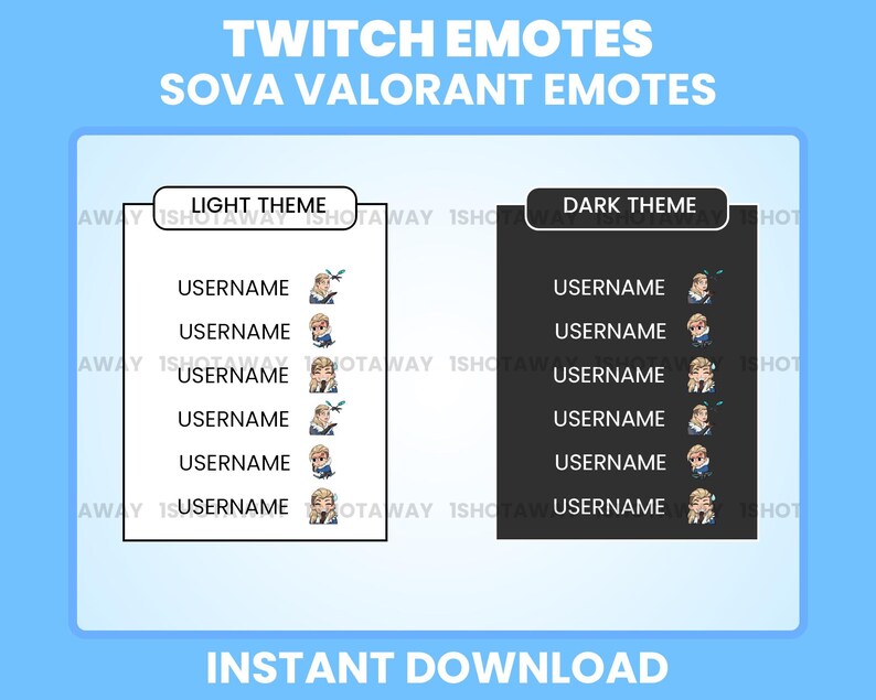 Sova Jett Valorant Emotes, Sova Valorant Twitch Emotes, Valorant Sova