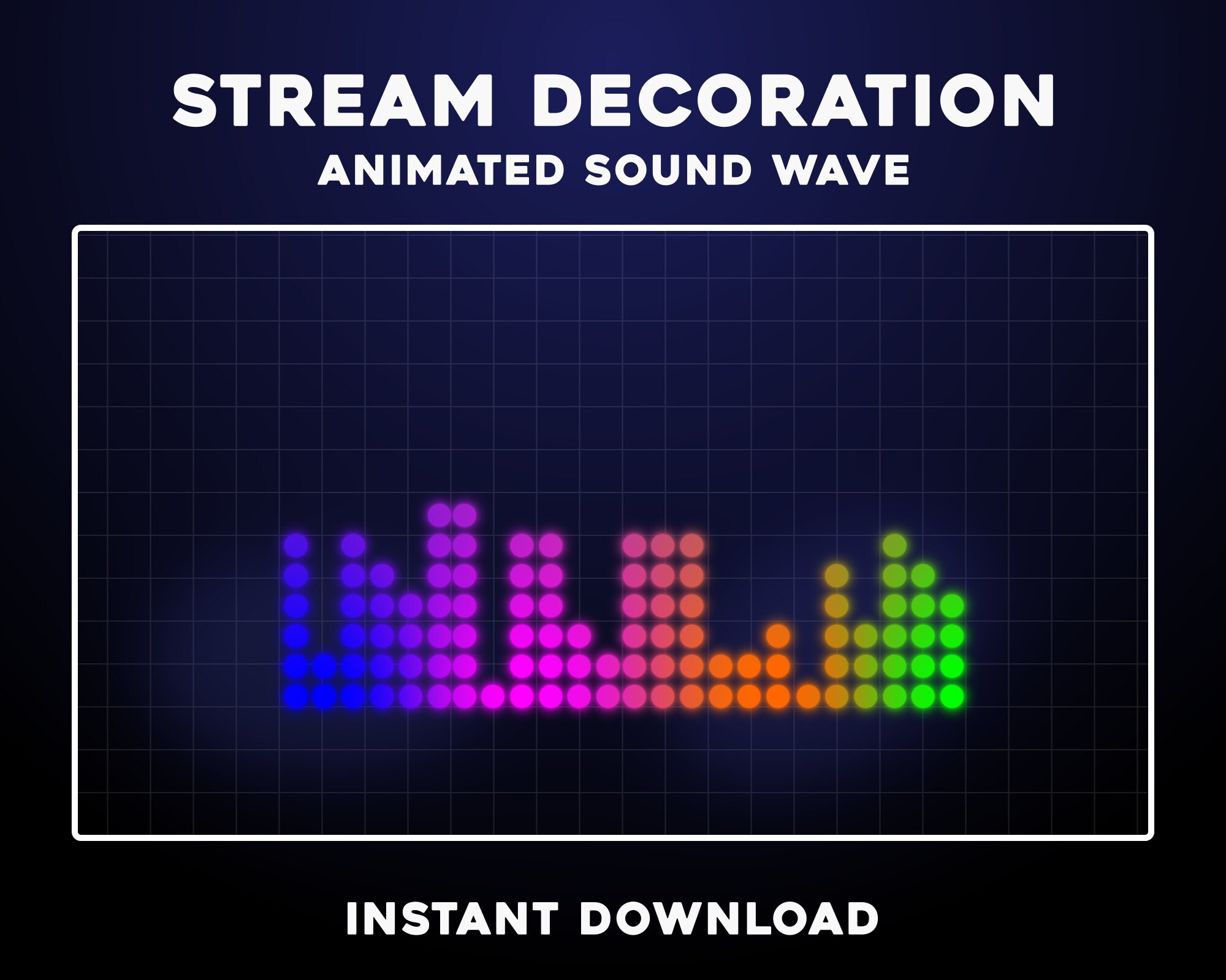 Animated Sound Wave Stream Decoration, Music Overlay Twitch, Twitch ...