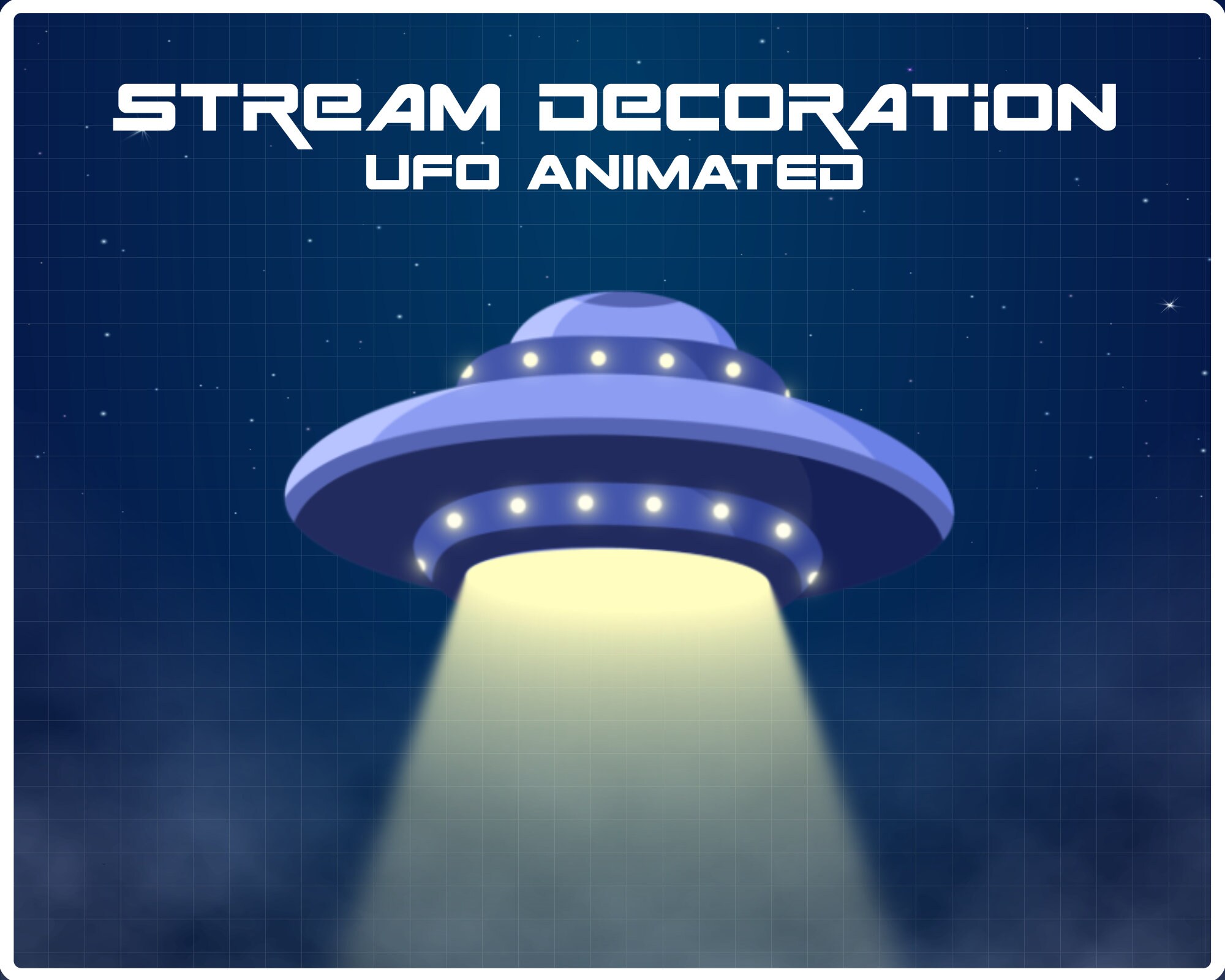 Stream Decoration Animated UFO, UFO Animated Stream Alert, UFO Twitch