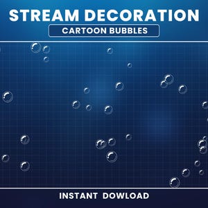 Animated Bubbles Stream Decoration, Bubbles Twitch Overlay, Cartoon Bubbles Overlay, Underwater Bubbles, Particles Floating, Twitch Add on
