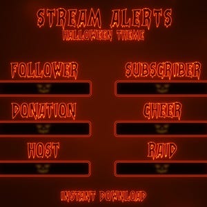 Halloween Stream Alerts, Horror Animated Twitch Alerts, Animated Stream Alerts, Horror Alerts Twitch, Simple Twitch Alerts