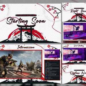 Japan Animated Twitch Overlay, Tori Gate Stream Overlay, Stream Overlay Japan Theme, Twitch Overlay Japan, Simple Twitch Overlay