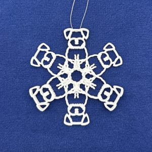 Schnauzer sneeuwvlokornament, schnauzer kerstornament, puppykerst, cadeaus voor hondenliefhebbers, geschenken geheime kerstman