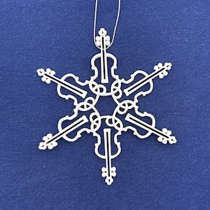 Viola Ornament Snowflake, Viola Christmas Ornament, Gifts for Orchestra, Symphony, Viola Teachers, Music Teachers
