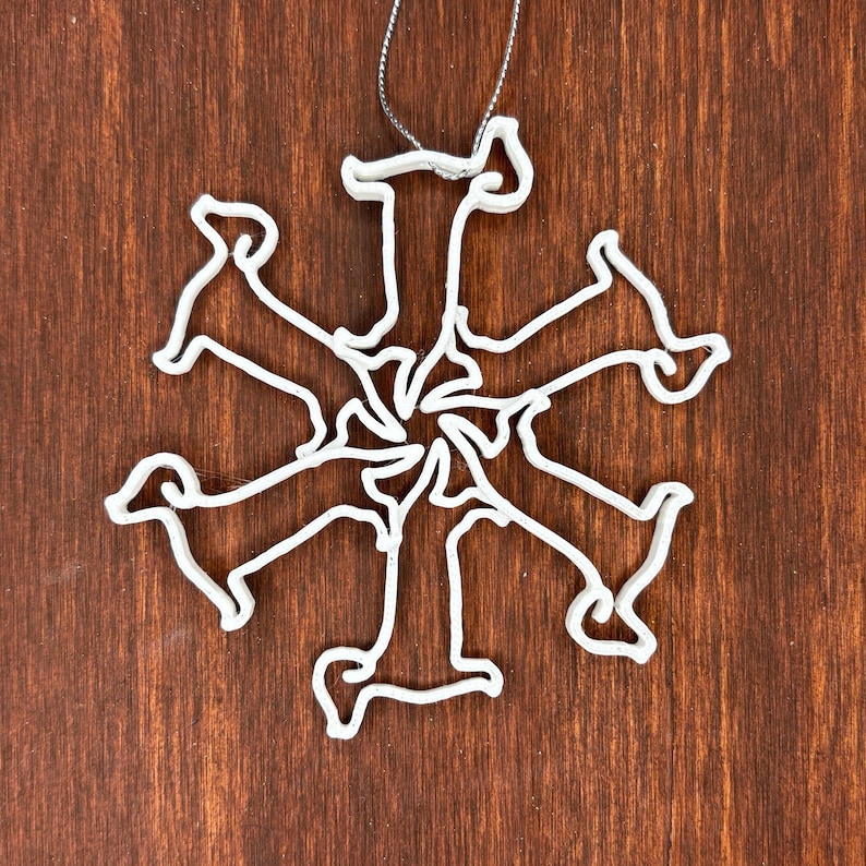 Dachshund Snowflake Ornament, Dachshund Christmas Ornament, Gifts for Dachshund Owners, Dachshund Gifts image 1