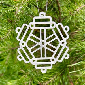 Dumbbell Ornament Snowflake, Weightlifting Christmas Ornament, Gym Christmas, Gifts for Personal Trainers, Weightlifters